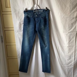 Never Denim Blue Skinny Jeans Sz 28